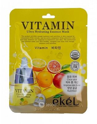 EKEL ULTRA HYDRANTING Тканевая маска для лица с витаминами, 25г
